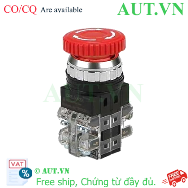 Ảnh của Nút Dừng Khẩn Cấp Hanyong Nux CRE-30R2R Phi 30mm (2NO+2NC) - Xoay Nhả, Chính Hãng AUT VN