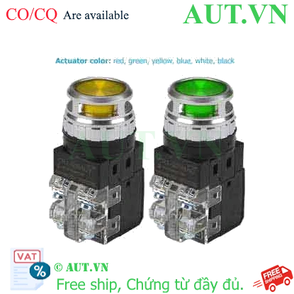 Ảnh của Nút Nhấn Hanyoung CRX-G25MDG Phi 25mm - Đèn LED Xanh, Tiếp Điểm 1NO+1NC, Nhấn Nhả Bền Bỉ