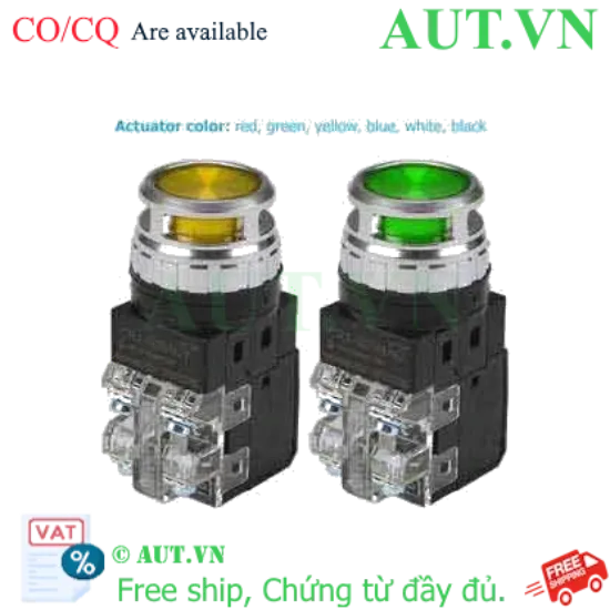 Ảnh của Nút Nhấn Có Đèn Hanyoung Nux CRX-G30MDR | Ø30mm, LED Đỏ, 1NO+1NC Siêu Bền