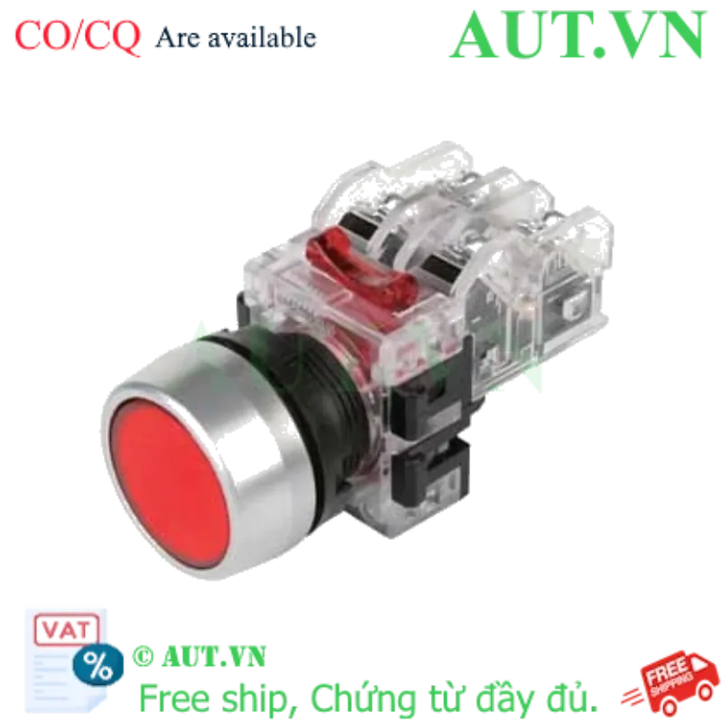 Ảnh của Nút Nhấn Giữ Hanyoung Nux MRF-RA1R Phi 22 - 1NO+1NC, Màu Đỏ, Tiếp Điểm Bạc