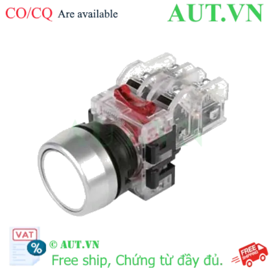 Ảnh của Nút Nhấn Hanyong Nux MRF-RM1W Phi 22: Nhấn Nhả, 1NO+1NC, Siêu Bền 500.000 Lần (Trắng) - AUT VN