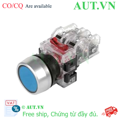 Ảnh của Công tắc nút nhấn Hanyoung Nux MRF-RM1A - Phi 22, 1NO+1NC, Màu Xanh (Nhấn Nhả)