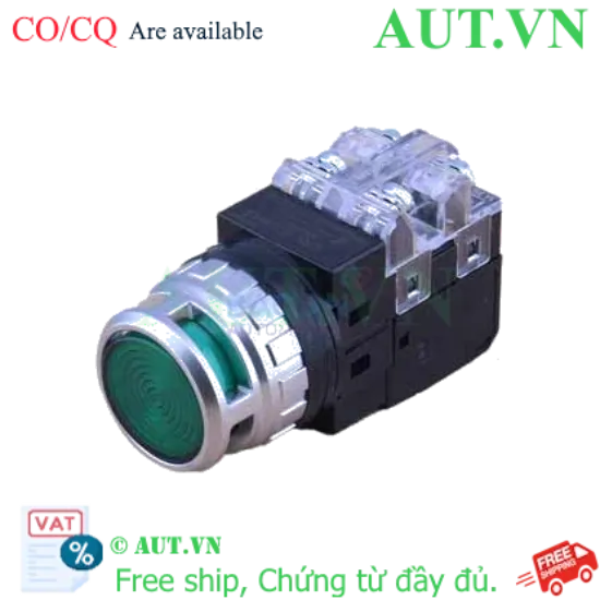 Ảnh của Công tắc nút nhấn có đèn Hanyoung Nux CRX-G30MAG Ø30mm - LED Xanh, 1NO+1NC, Chính hãng AUT VN
