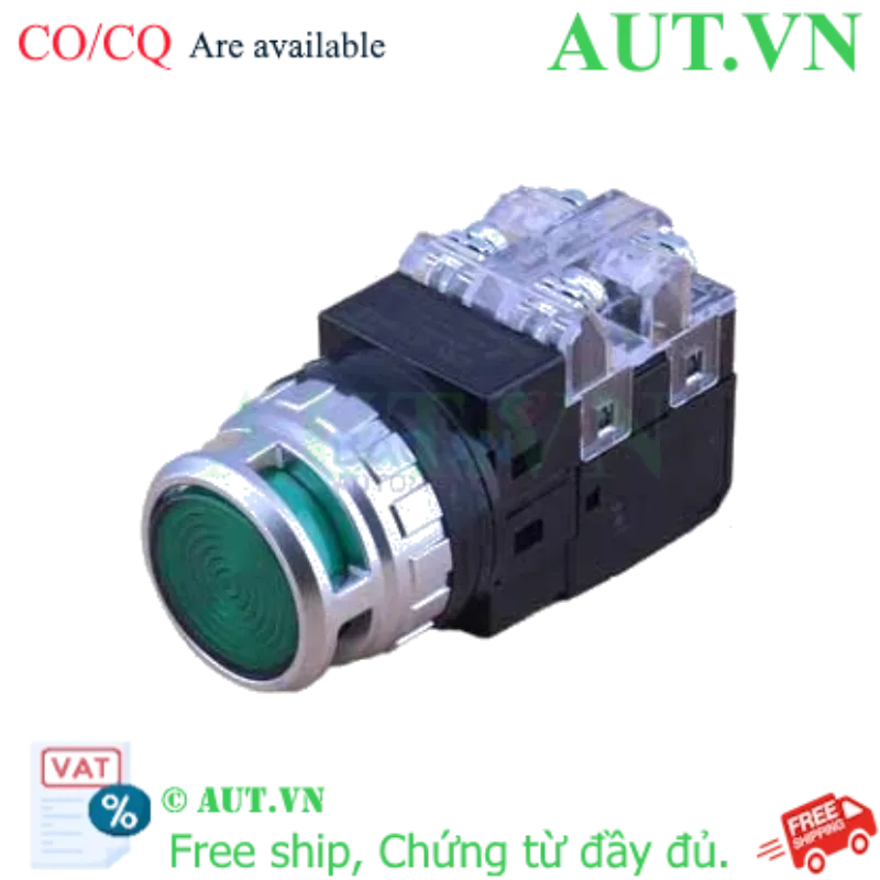 Ảnh của Công tắc nút nhấn có đèn Hanyoung Nux CRX-G30MAG - Ø30mm, LED Xanh, 1NO+1NC - AUT VN