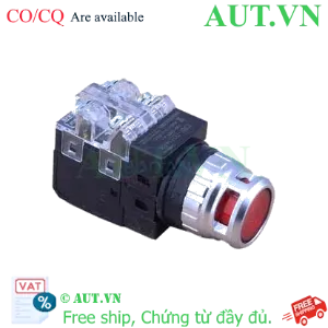 Ảnh của Công tắc nút nhấn Hanyoung Nux CRX-G25MAR | Phi 25mm, LED Đỏ, 1NO+1NC - Chính hãng AUT VN