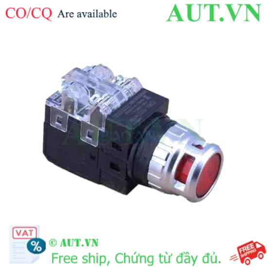Ảnh của Công tắc nút nhấn Hanyoung Nux CRX-G25MAR | Phi 25mm, LED Đỏ, 1NO+1NC - Chính hãng AUT VN