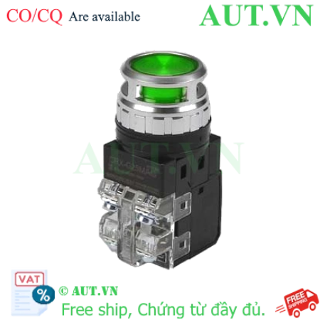 Ảnh của Công tắc nút nhấn Hanyong Nux CRX-G25MAG (Ø25mm, Đèn LED xanh, 1NO+1NC)