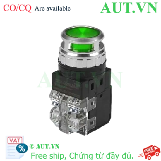 Ảnh của Nút Nhấn Hanyoung Nux CRX-G25MAG - LED Xanh, Phi 25mm, 1NO+1NC (Chuẩn IP54)