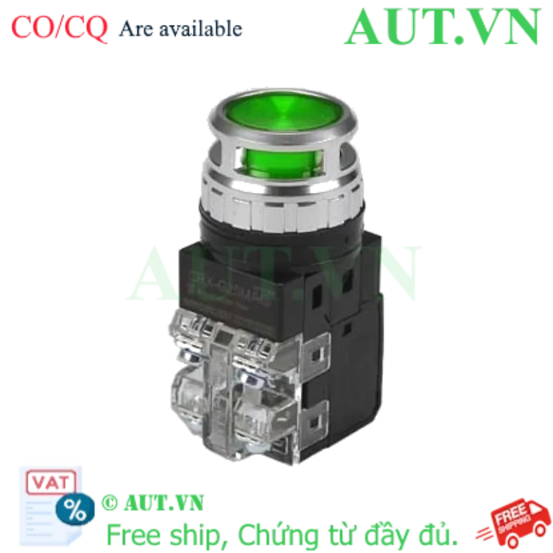 Ảnh của Nút Nhấn Hanyoung Nux CRX-G25MAG - LED Xanh, Phi 25mm, 1NO+1NC (IP54)