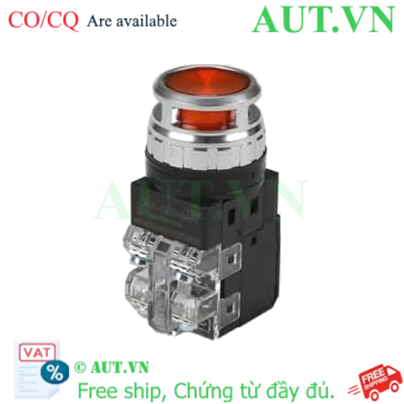 Ảnh của Nút Nhấn Có Đèn Hanyoung Nux CRX-G30MAR | Phi 30mm, Đèn Đỏ, Nhấn Nhả 1NO+1NC