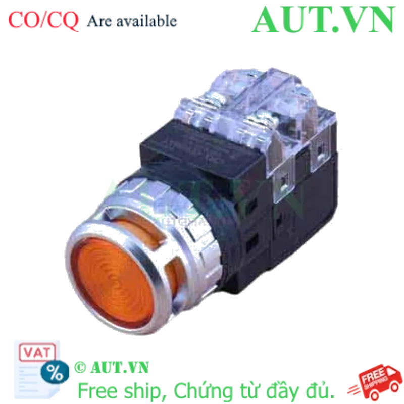 Ảnh của Nút Nhấn Có Đèn Hanyoung Nux CRX-G30MAY | Ø30mm, LED Vàng, 1NO+1NC