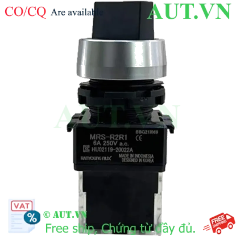 Ảnh của Công tắc xoay Hanyong Nux MRS-R2R1 | 2 Vị trí Có hồi, 1NO+1NC, Vỏ kim loại