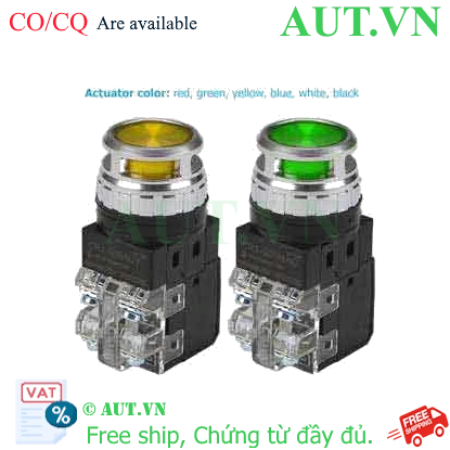 Ảnh của Nút Nhấn Có Đèn Hanyoung CRX-F25MAR - Đỏ, 1NO+1NC, 220VAC (Phi 25mm)