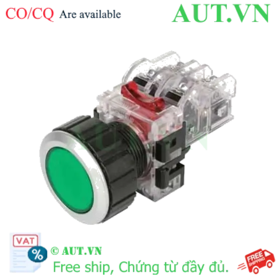 Ảnh của Nút Nhấn Hanyoung Nux MRF-AA1G Phi 30 - Nhấn Giữ, 1NO+1NC, Bezel Kim Loại Siêu Bền