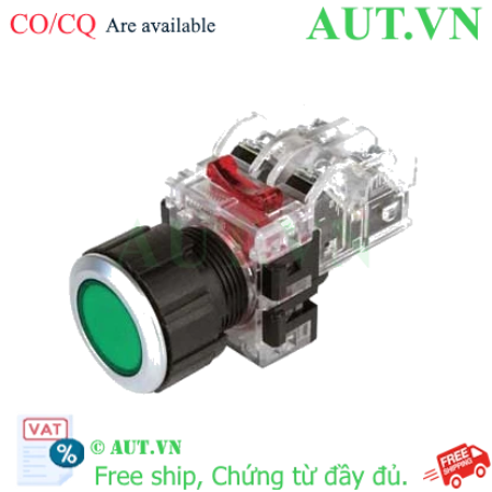 Ảnh của Nút Nhấn Hanyoung NUX MRF-NM1G Phi 25 - Nhấn Nhả, 1NO+1NC, Xanh Lá (Siêu Bền, Chính Hãng)