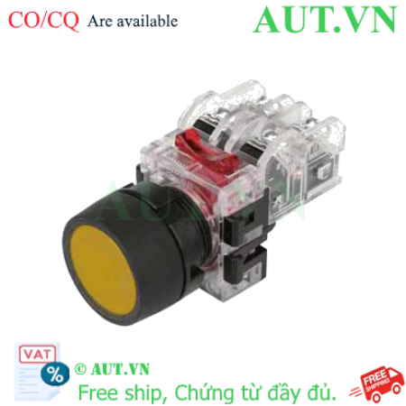 Ảnh của Công tắc Nút nhấn Hanyoung Nux MRF-TA2Y Phi 22 Vàng - Loại Duy trì (2NO+2NC)