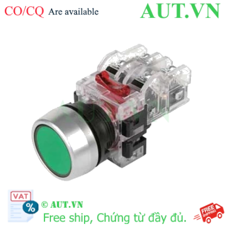 Ảnh của Công tắc nút nhấn Hanyong Nux MRF-RM2G (2NO+2NC, Xanh Lá, D22)