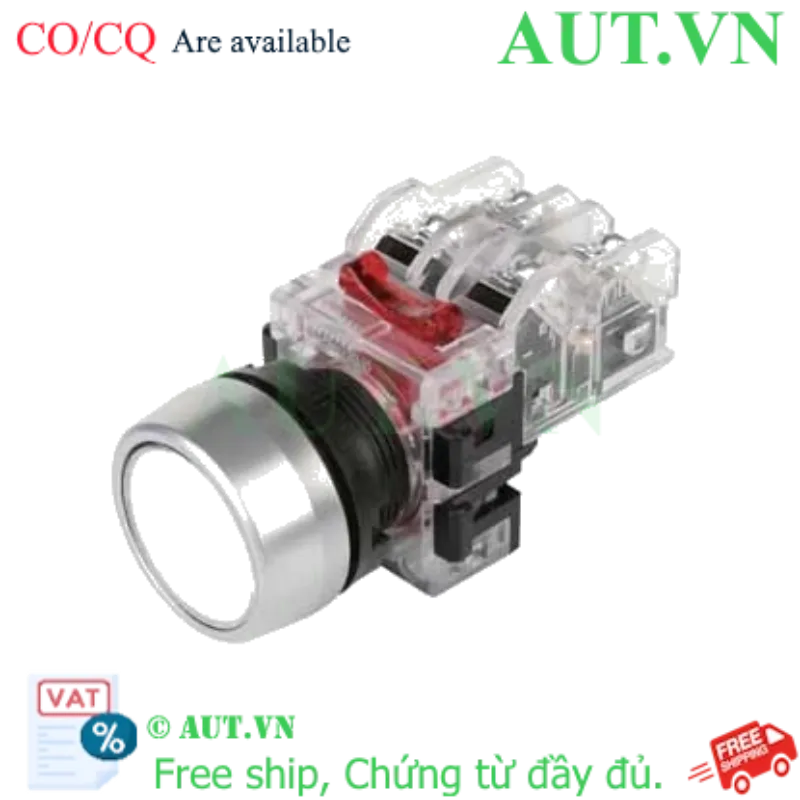 Ảnh của Nút Nhấn Hanyoung Nux MRF-RM2W Phi 22 - Nhấn Nhả, 2NO+2NC, Trắng Siêu Bền