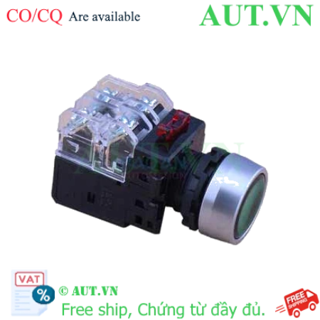 Ảnh của Công tắc nút nhấn Hanyong Nux MRX-RM1D0G - Đèn LED Xanh, Phi 22mm, Tiếp điểm 1NO+1NC