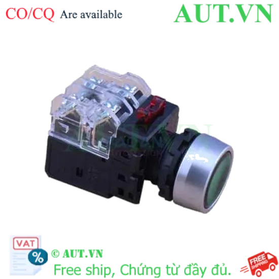 Ảnh của Nút Nhấn Hanyoung Nux MRX-RM1D0G Phi 22mm LED Xanh 1NO+1NC - Siêu Bền, Chính Hãng AUT VN
