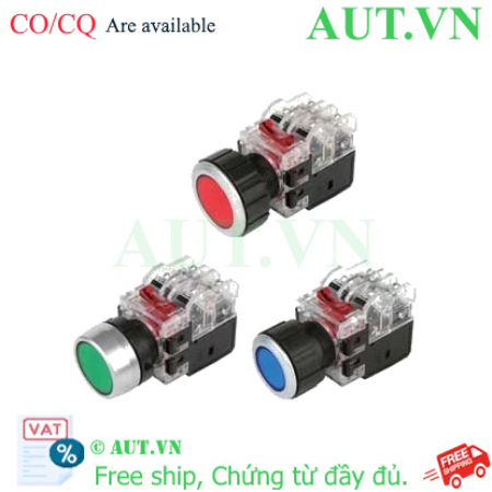 Ảnh của Công tắc nút nhấn có đèn Hanyoung Nux MRX-RA1D0W | Nhấn giữ, 1NO+1NC, Trắng