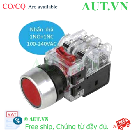 Ảnh của Công tắc nút nhấn Hanyong Nux MRX-RM1A0R (Ø22mm, LED Đỏ, 1NO+1NC) - Bền bỉ, An toàn, Chính hãng