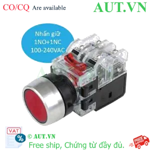 Ảnh của Nút Nhấn Hanyoung Nux MRX-RA1A0R | Nhấn Giữ, Đèn LED Đỏ, 1NO+1NC, IP65