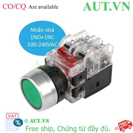 Ảnh của Công tắc nút nhấn Hanyong Nux MRX-RM1A0G - Phi 22mm, LED Xanh, IP65