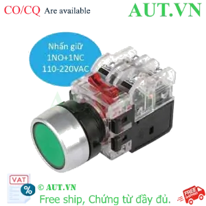 Ảnh của Nút Nhấn Có Đèn Hanyoung Nux MRX-RA1A0G | Nhấn Giữ, 1NO+1NC, LED Xanh 22mm