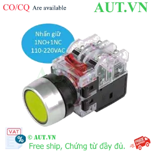 Ảnh của Nút Nhấn Giữ Có Đèn Hanyoung Nux MRX-RA1A0Y | LED Vàng, 1NO+1NC, IP65