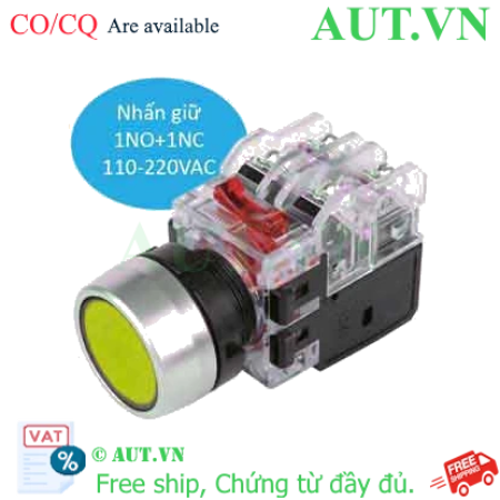 Ảnh của Nút Nhấn Giữ Có Đèn Hanyoung Nux MRX-RA1A0Y - Vàng, D22, 1NO+1NC - AUT VN