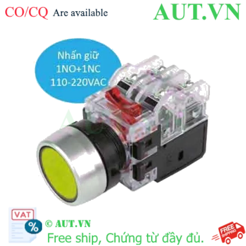 Ảnh của Nút Nhấn Giữ Có Đèn Hanyoung Nux MRX-RA1A0Y | LED Vàng, 1NO+1NC, IP65