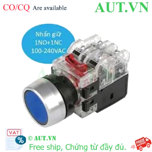 Ảnh của Nút Nhấn Có Đèn Hanyoung Nux MRX-RA1A0A | Nhấn Giữ, 1NO+1NC, LED Xanh (Ø22.5mm)