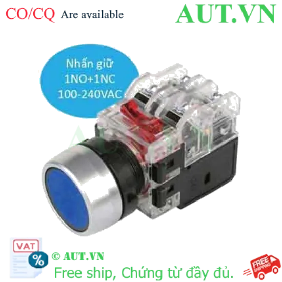 Ảnh của Nút Nhấn Có Đèn Hanyoung Nux MRX-RA1A0A - Nhấn Giữ, 1NO+1NC, LED Xanh (Ø22.5mm)