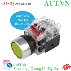 Ảnh của Công tắc nhấn có đèn Hanyoung Nux MRX-RM1A0Y | Phi 22mm, Vàng, 1NO+1NC