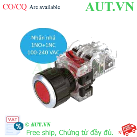 Ảnh của Nút Nhấn Có Đèn Hanyong MRX-NM1A0R - Đỏ, 1NO+1NC, 25mm, 100-240VAC | AUT VN