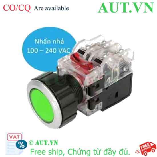 Ảnh của Nút Nhấn Có Đèn Hanyoung MRX-AM1A0G - Xanh Lá, 1NO+1NC, Phi 30.5mm (Chuẩn IP65)