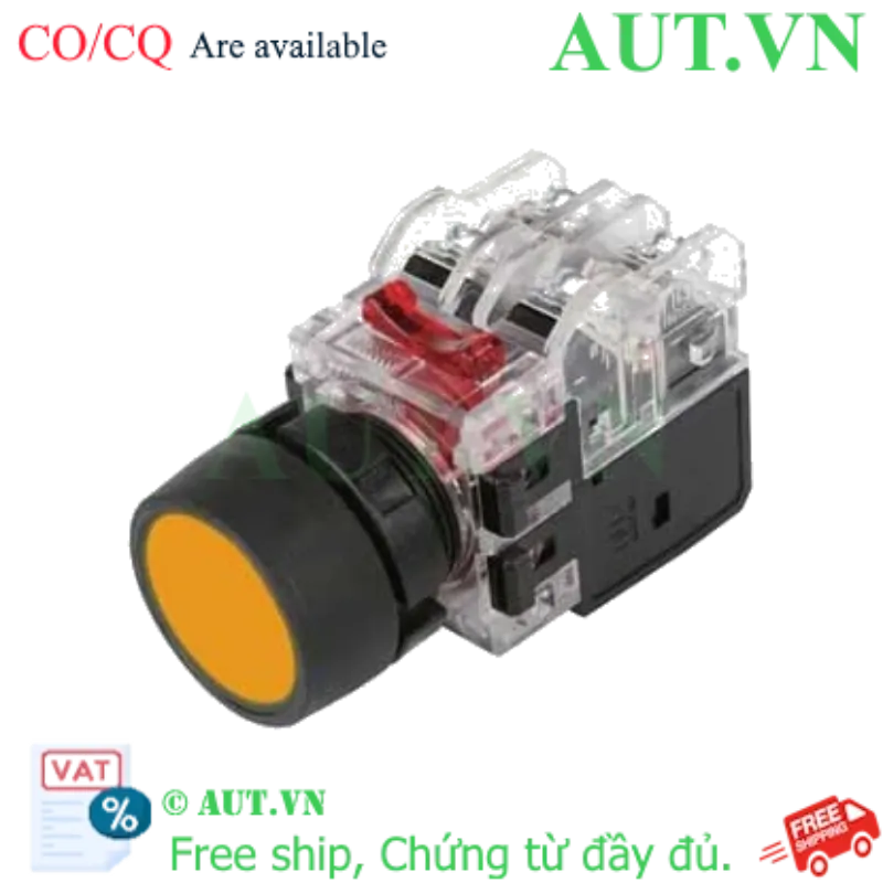 Ảnh của Nút Nhấn Giữ Có Đèn Hanyoung MRX-TA1A3Y | 380VAC, 1NO+1NC, Vàng