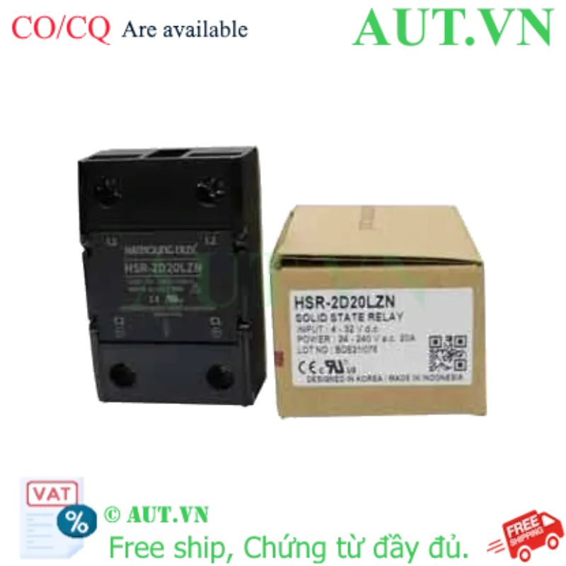 Ảnh của Relay Bán Dẫn Hanyoung Nux HSR-2D20LZN | 20A, 5-24VDC, Zero-Cross Chống Nhiễu