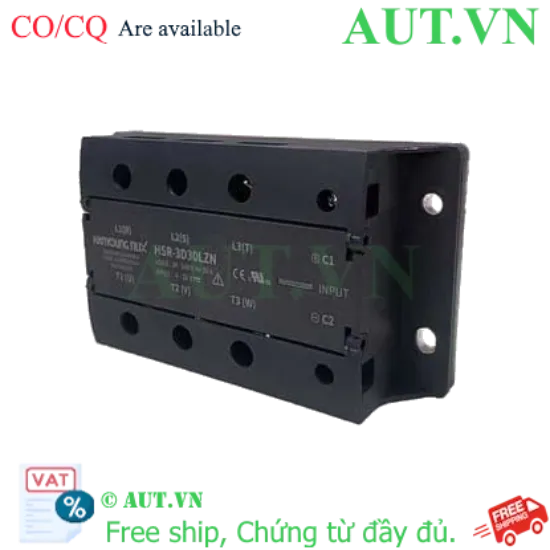 Ảnh của Relay Bán Dẫn 3 Pha Hanyoung Nux HSR-3D30LZN | 30A, 24-240VAC, Chống Nhiễu Zero-Cross