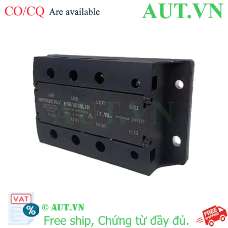Ảnh của Relay Bán Dẫn 3 Pha Hanyoung Nux HSR-3D30LZN | 30A, 24-240VAC, Zero-Cross Chống Nhiễu