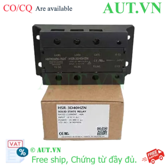 Ảnh của Relay Bán Dẫn 3 Pha Hanyoung Nux HSR-3D40HZN | 40A, 480VAC, Zero-Cross