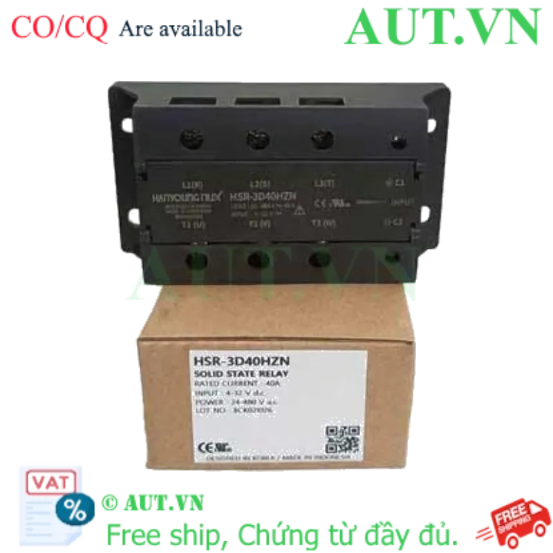 Ảnh của Relay Bán Dẫn 3 Pha Hanyoung Nux HSR-3D40HZN | 40A, 480VAC, Zero-Cross