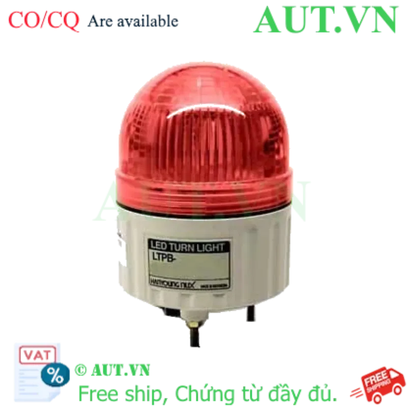 Ảnh của Đèn Tín Hiệu Cảnh Báo Hanyoung Nux LTP-12-R | LED Đỏ 84mm, Xoay & Nhấp Nháy
