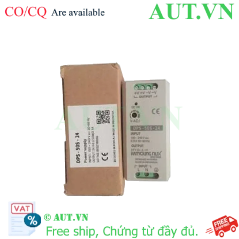 Ảnh của Bộ Nguồn Xung Hanyoung Nux DPS-50S-24 (24V 2.1A 50W) - Siêu Mỏng, Lắp Thanh Ray DIN, Chính Hãng AUT VN