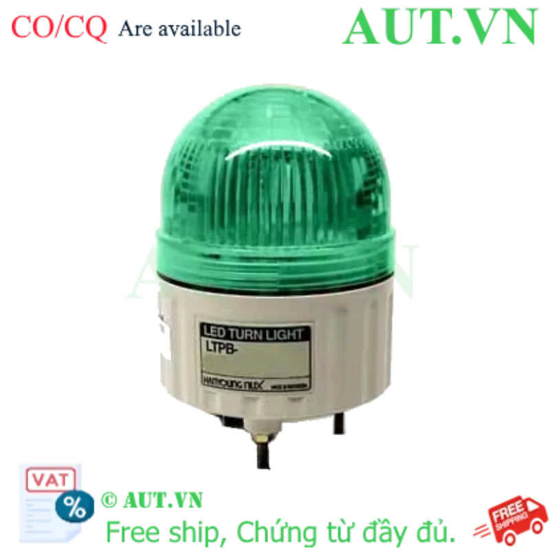 Ảnh của Đèn Tín Hiệu Cảnh Báo Hanyoung Nux LTPB-12-G | LED Xanh, Có Còi 80dB, Chuẩn IP54