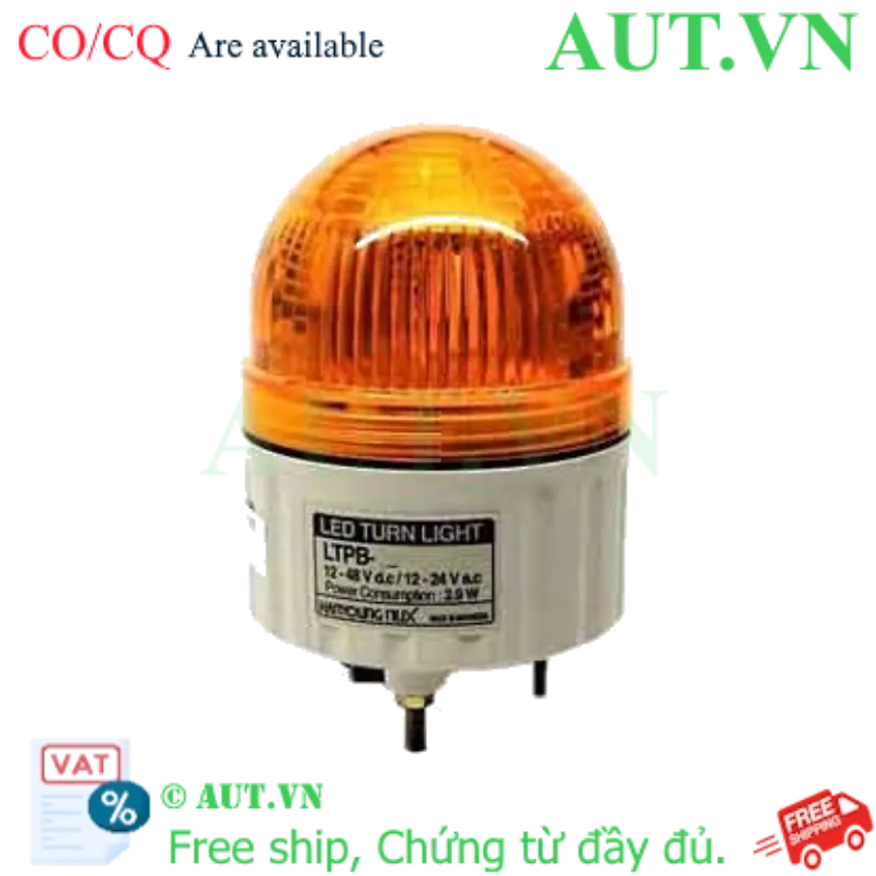 Ảnh của Đèn Tín Hiệu Cảnh Báo Hanyoung Nux LTPB-12-Y | LED Vàng, Có Còi, IP54
