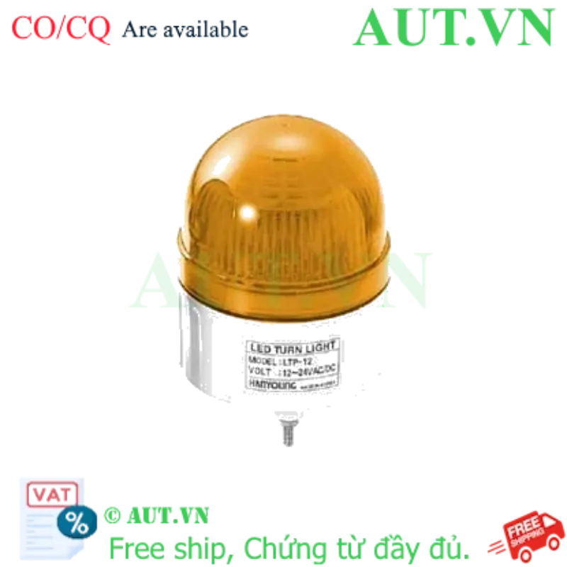Ảnh của Đèn Tín Hiệu Cảnh Báo Hanyoung Nux LTP-012-Y | LED Xoay & Nháy, Màu Vàng, 220VAC