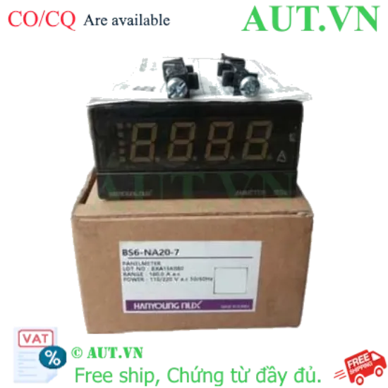 Ảnh của Đồng hồ đo dòng AC Hanyoung Nux BS6-NA207 - LED Đỏ, Độ Chính Xác Cao, Chuẩn Lắp Tủ Điện | AUT VN