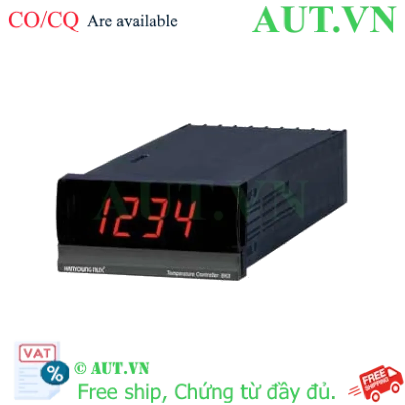Ảnh của Đồng hồ Hiển thị Nhiệt độ Hanyoung Nux BK3-P1 | Cảm biến PT100, LED Đỏ, Chuẩn DIN 96x48mm | AUT VN